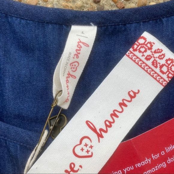 NWT Love, Hanna Jean Chambray Denim Dress L - Picture 2 of 11